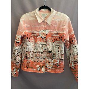 Vintage hand painted long sleeve top